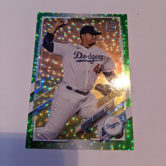 2021 Topps Series 1 GREEN Sparkle SP  BRUSDAR GRAT - Picture 2 of 5